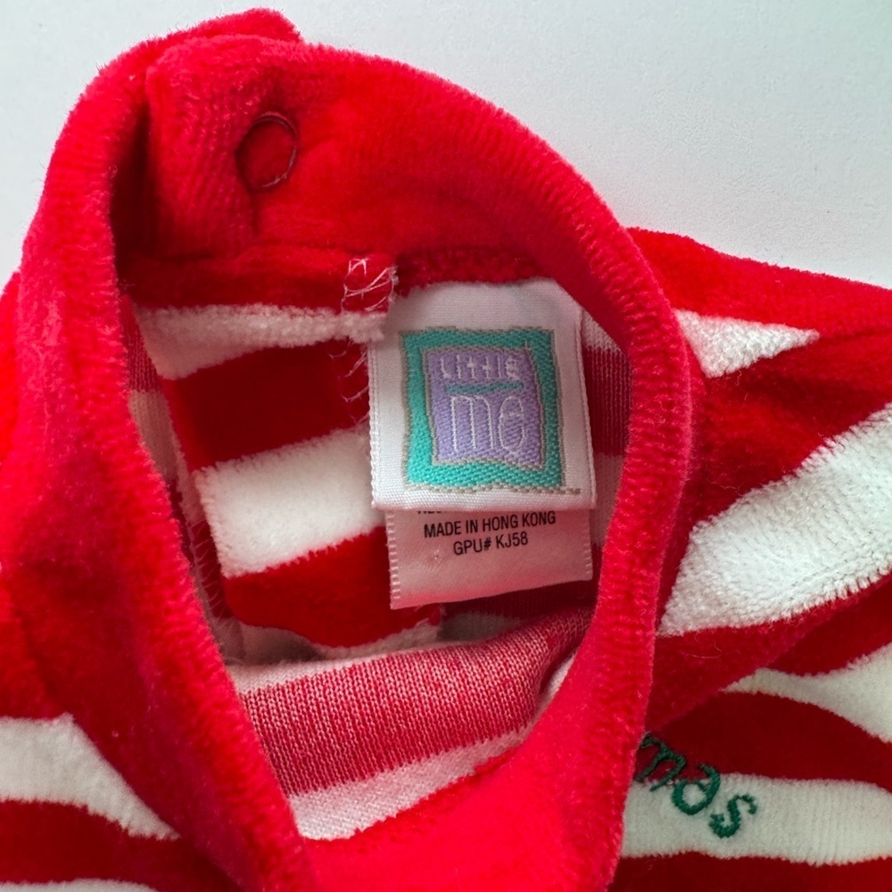 Little Me My First Christmas Red and White Baby Outfit Size 3M - Picture 3 of 6